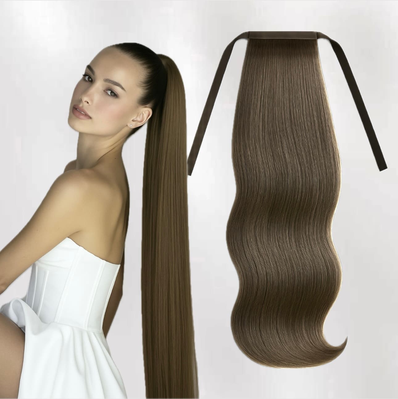 Coada de par Russian Hair  #7 Saten Deschis