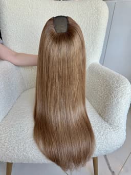 Parziale Parrucca Capelli Naturali U Part Biondi Aluna Dritti