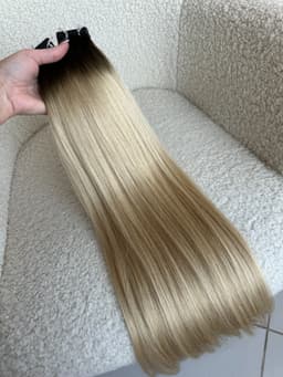 Επέκταση Tape In White Platinum Ombre #4/ #20