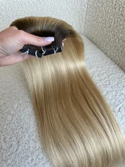 Επέκταση Tape In White Platinum Ombre #4/ #20