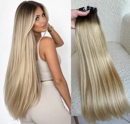 Επέκταση Tape In White Platinum Ombre #4/ #20
