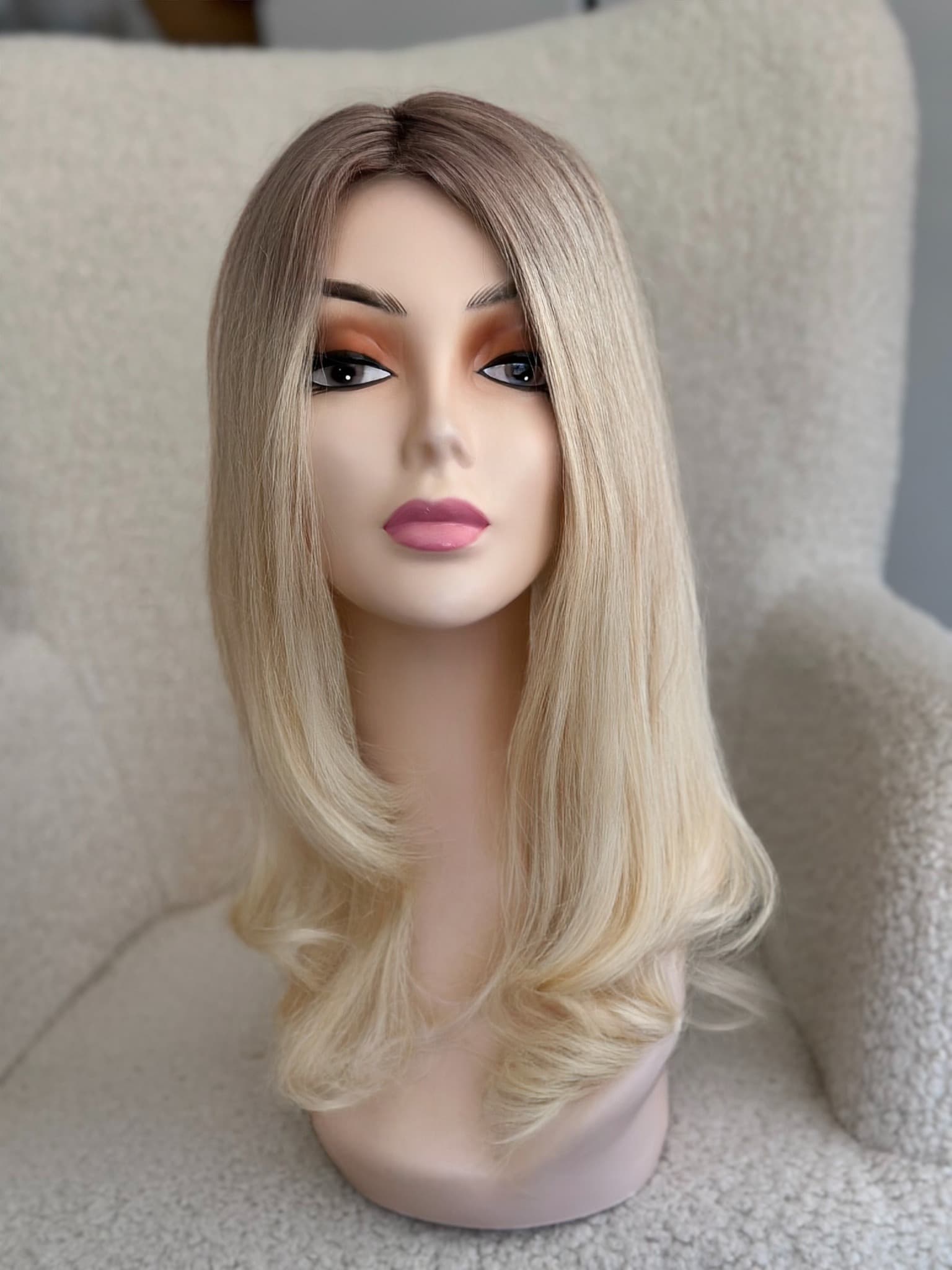 Top Lace Ombre Saten Dunkel / Blond Aluna
