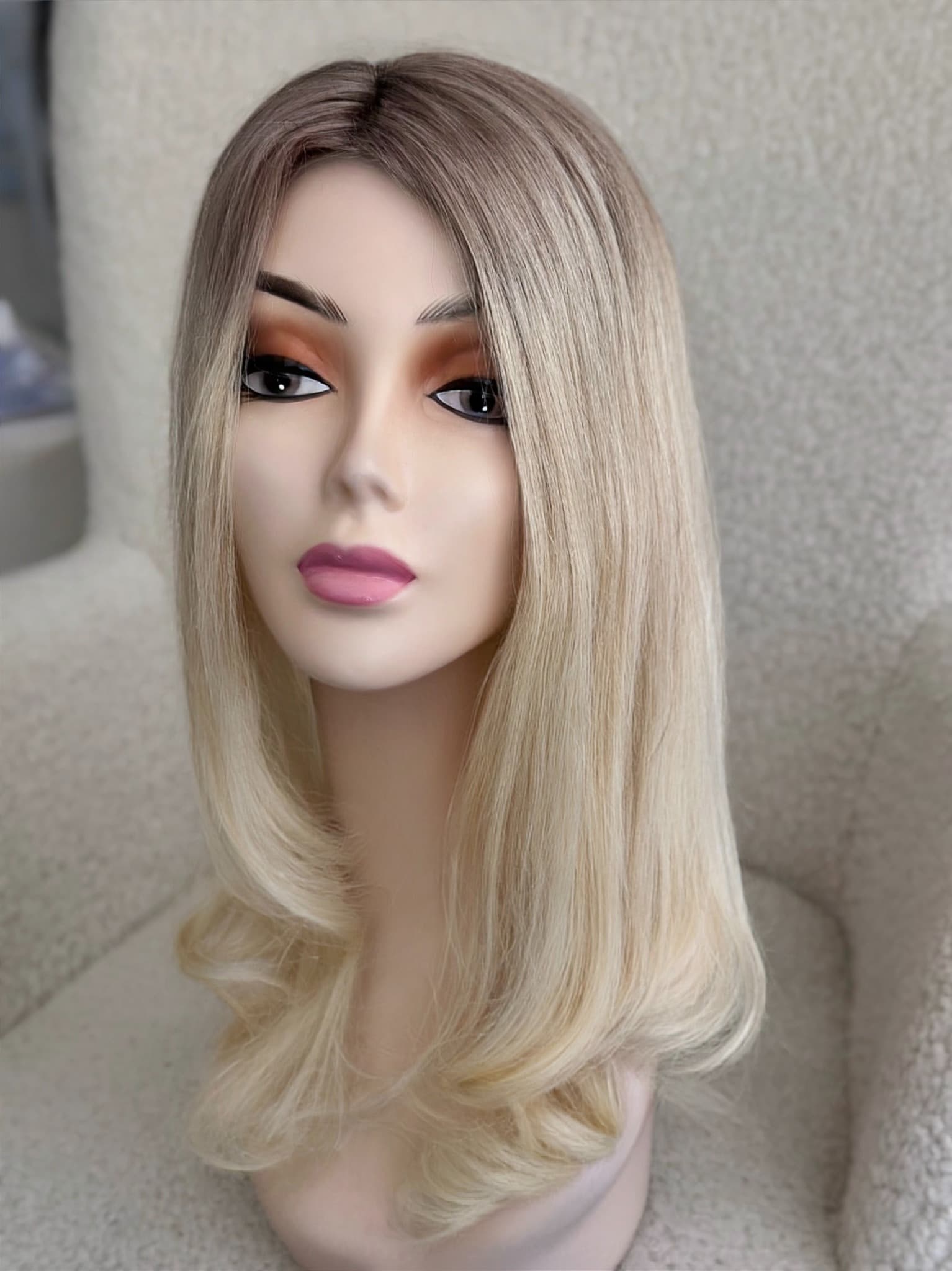 Top Lace Ombre Saten Dunkel / Blond Aluna