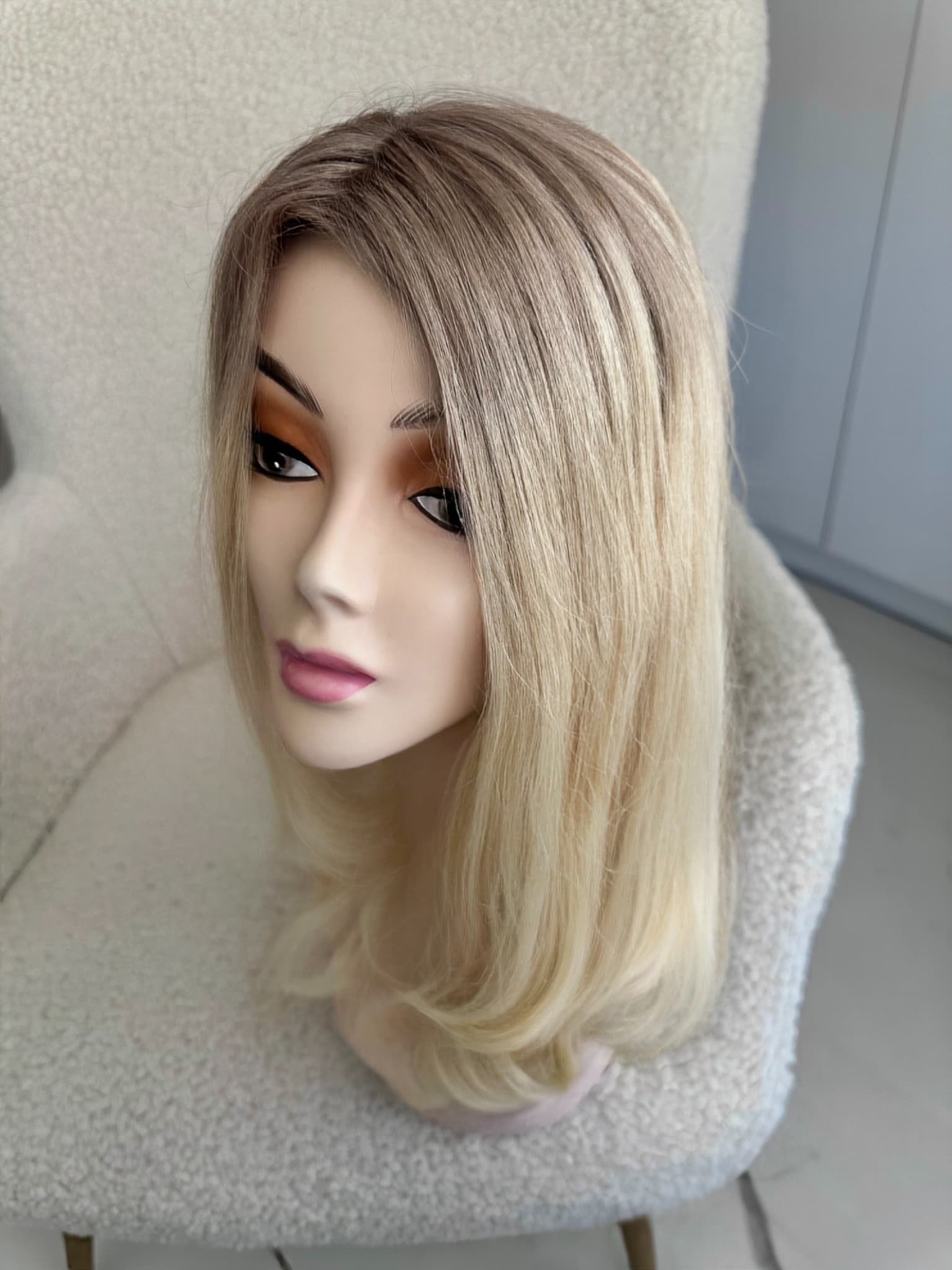 Top Lace Ombre Saten Dunkel / Blond Aluna