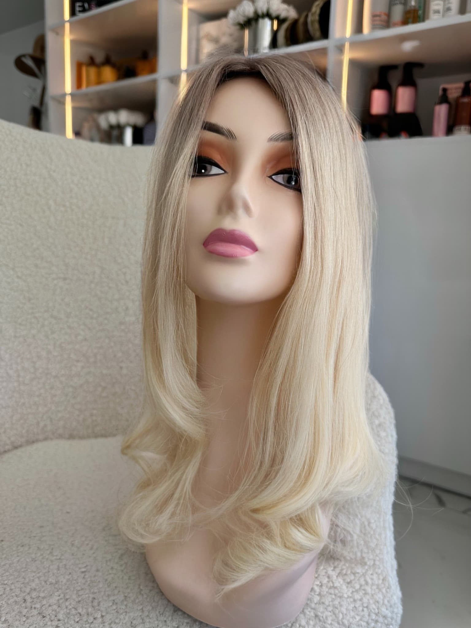 Top Lace Ombre Saten Dunkel / Blond Aluna