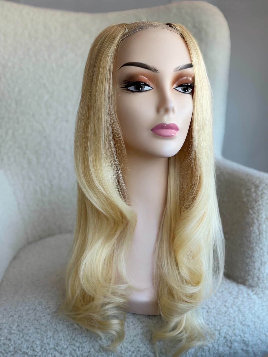 Semiparrucca Capelli Naturali U Part Biondo Miele Dritto