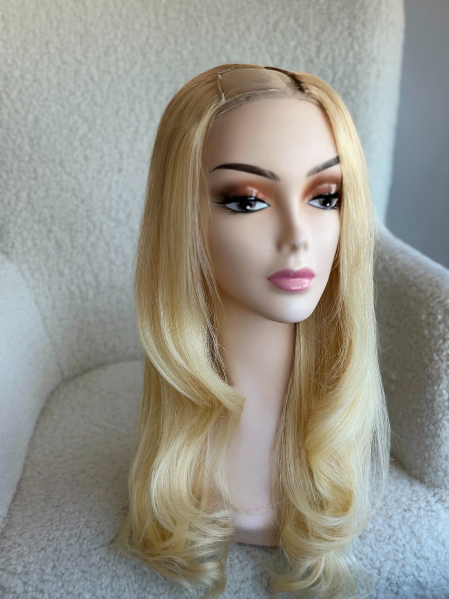 Semiparrucca Capelli Naturali U Part Biondo Miele Dritto