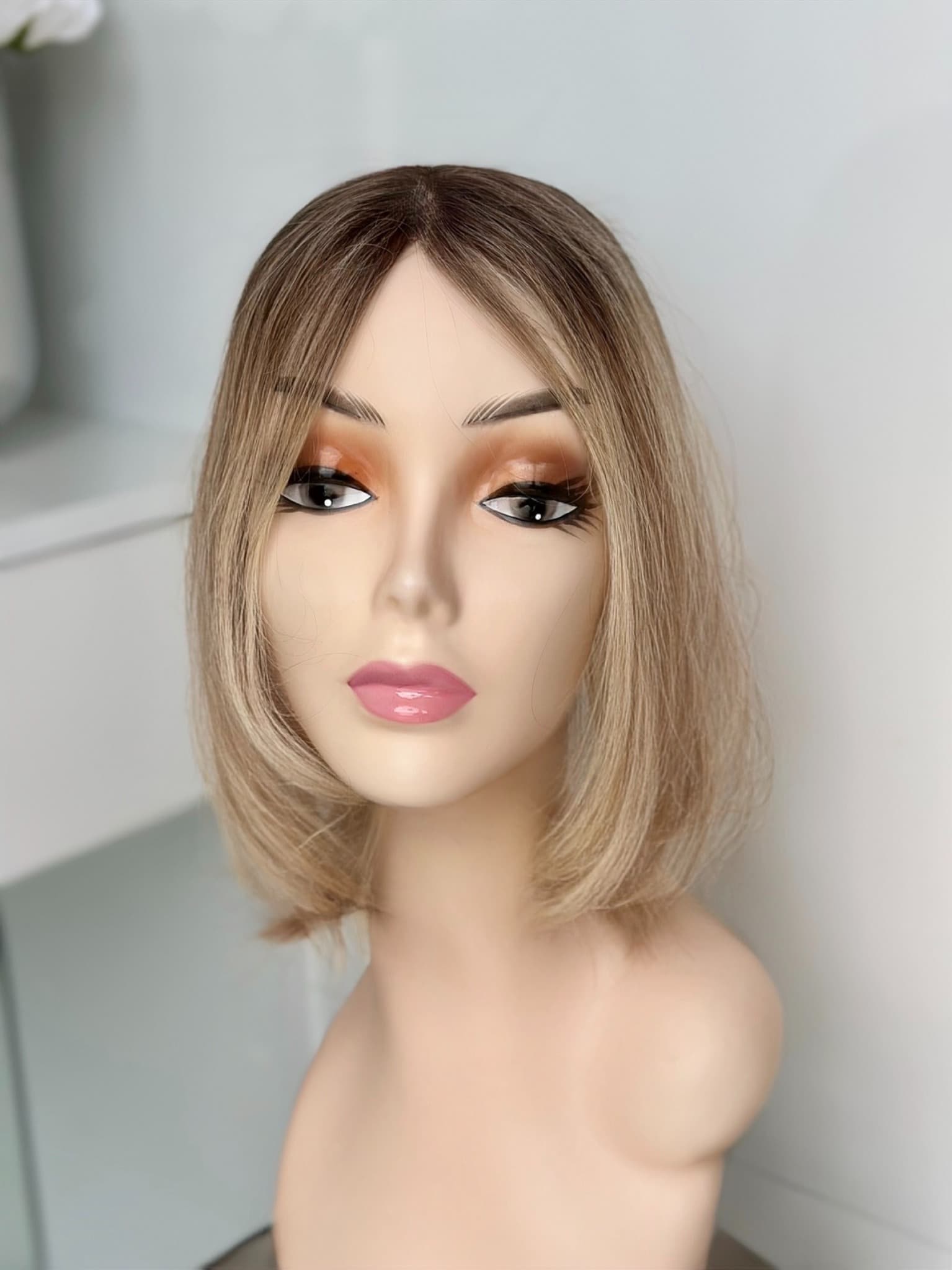 Teilperücke Hellbraun/ Natürlich Blond