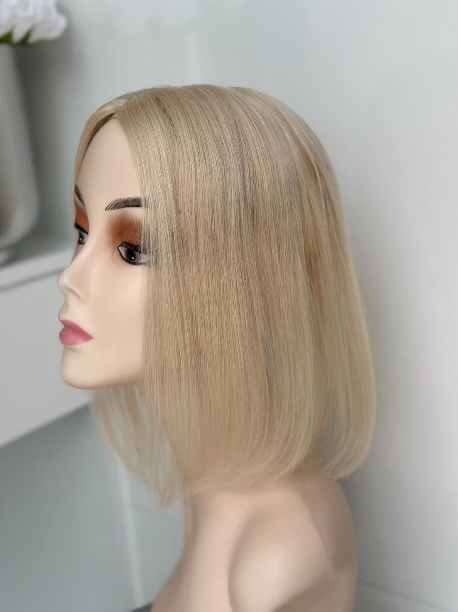 Perruque partielle blond lumineux