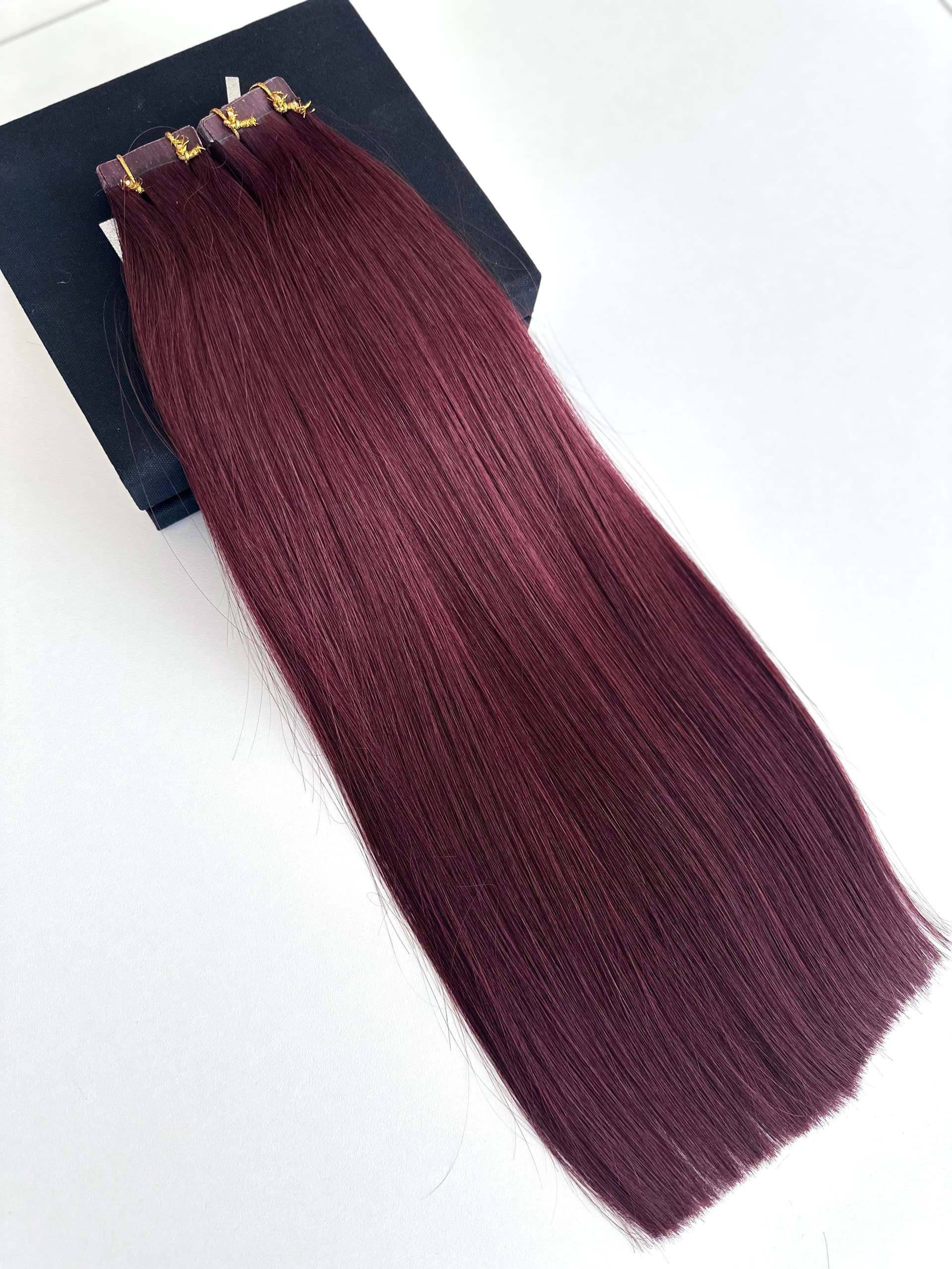 Extensii Tape-in Russian Hair DOUBLE TAPE BURGUNDY