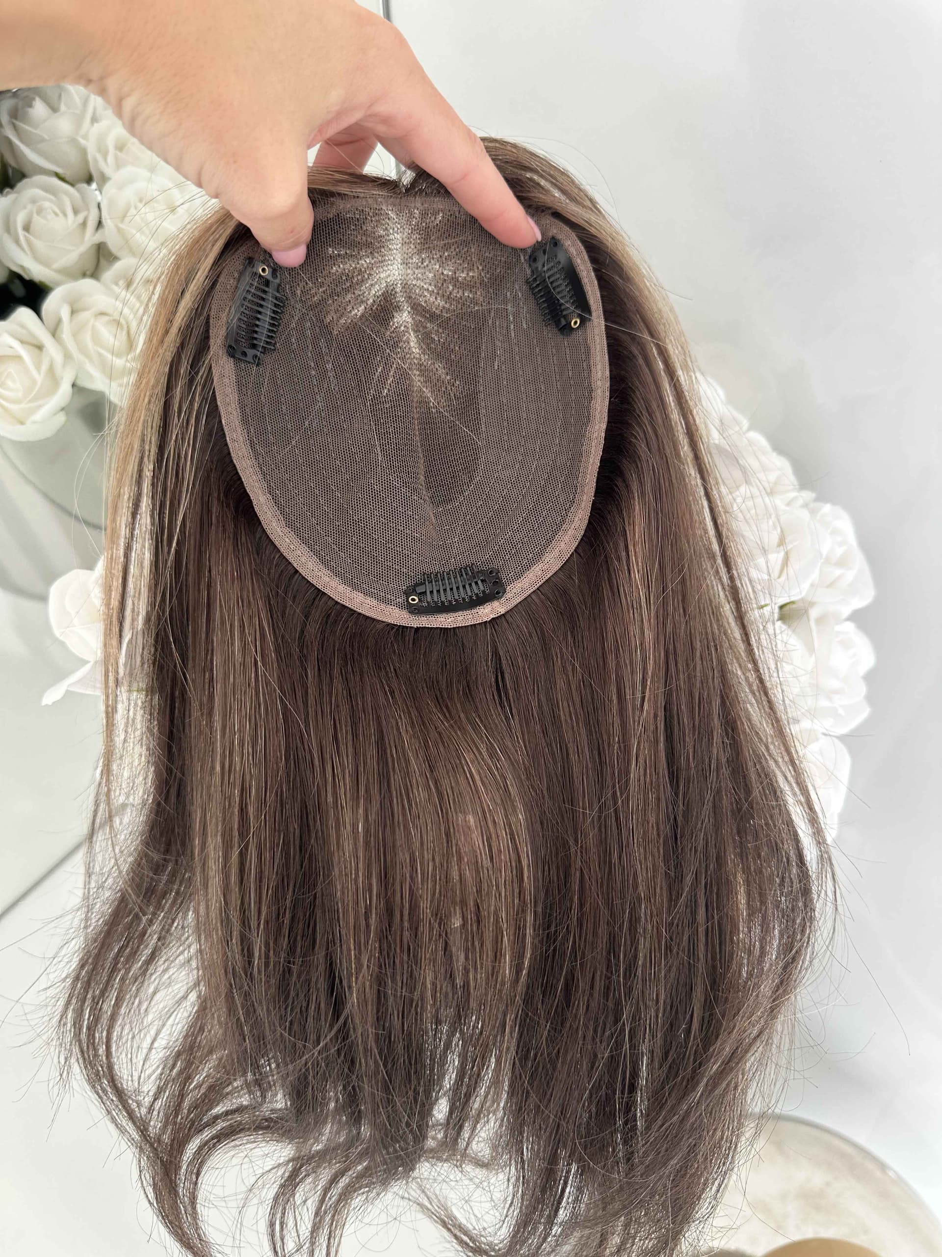 Partial Wig Brown Highlighted