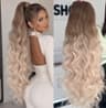Rep s trakom Ombre svetlo rjav / naravno blond