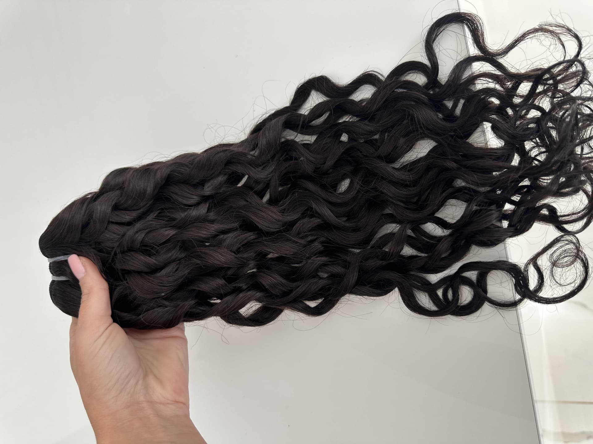 Luxe Hair Extensions by the Metre #1B Curly