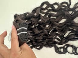 Luxe Hair Extensions by the Metre #1B Curly