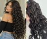 Meter Hair Extensions #1B Curly