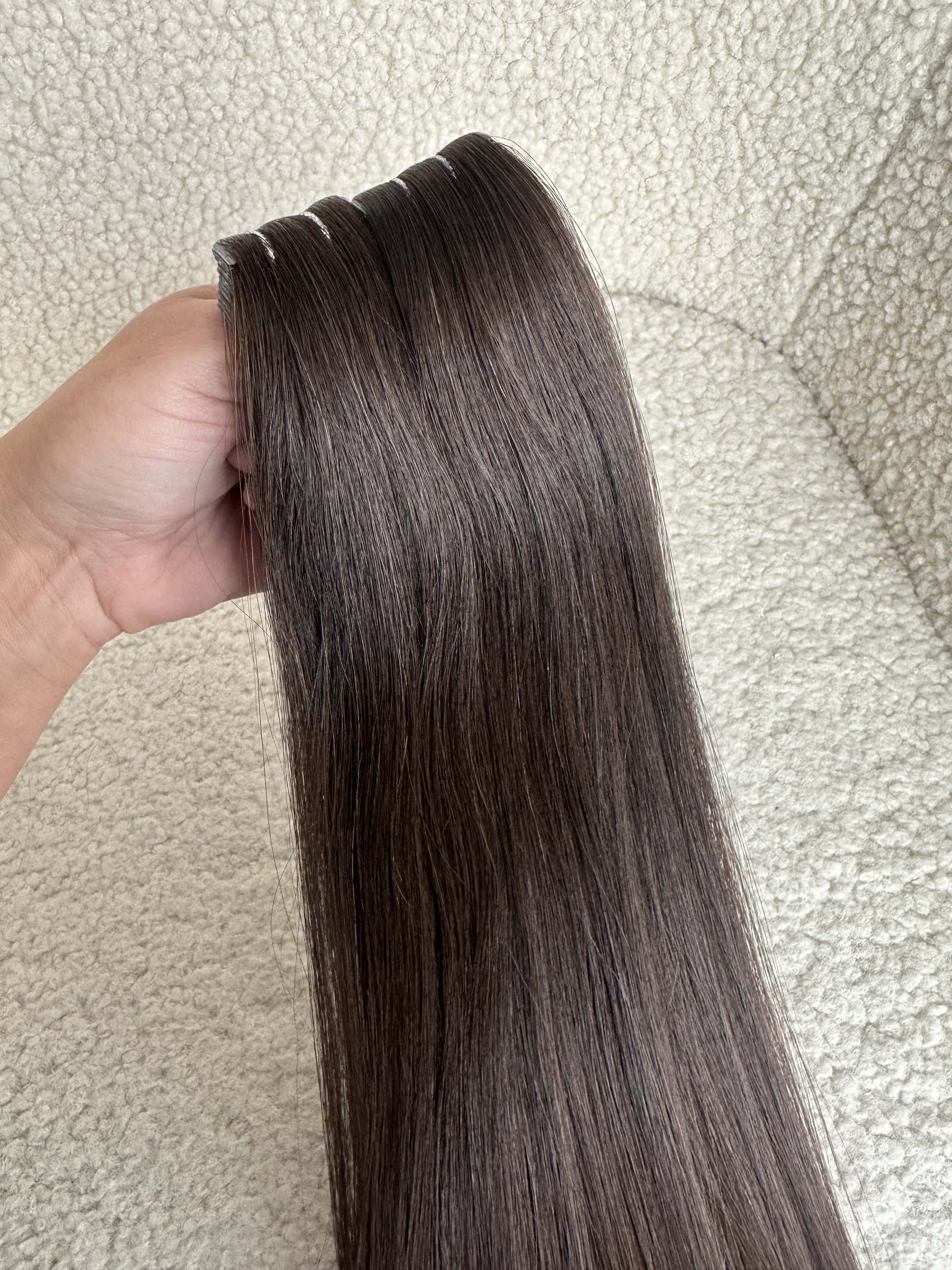Invisible Tape Extensions #2 Schokoladenbraun