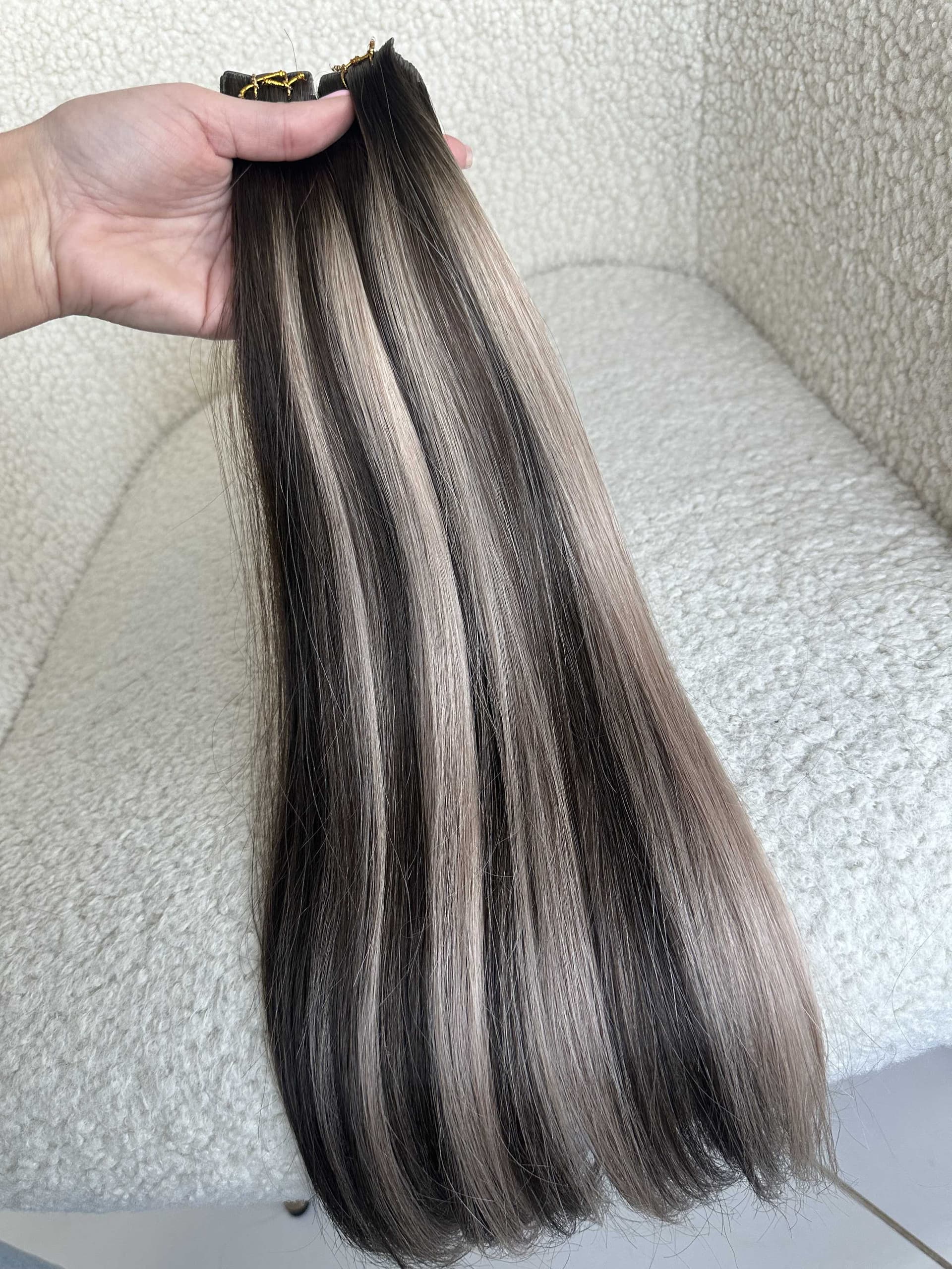 Invisible Tape Balayage Hair Extensions #2/19/2
