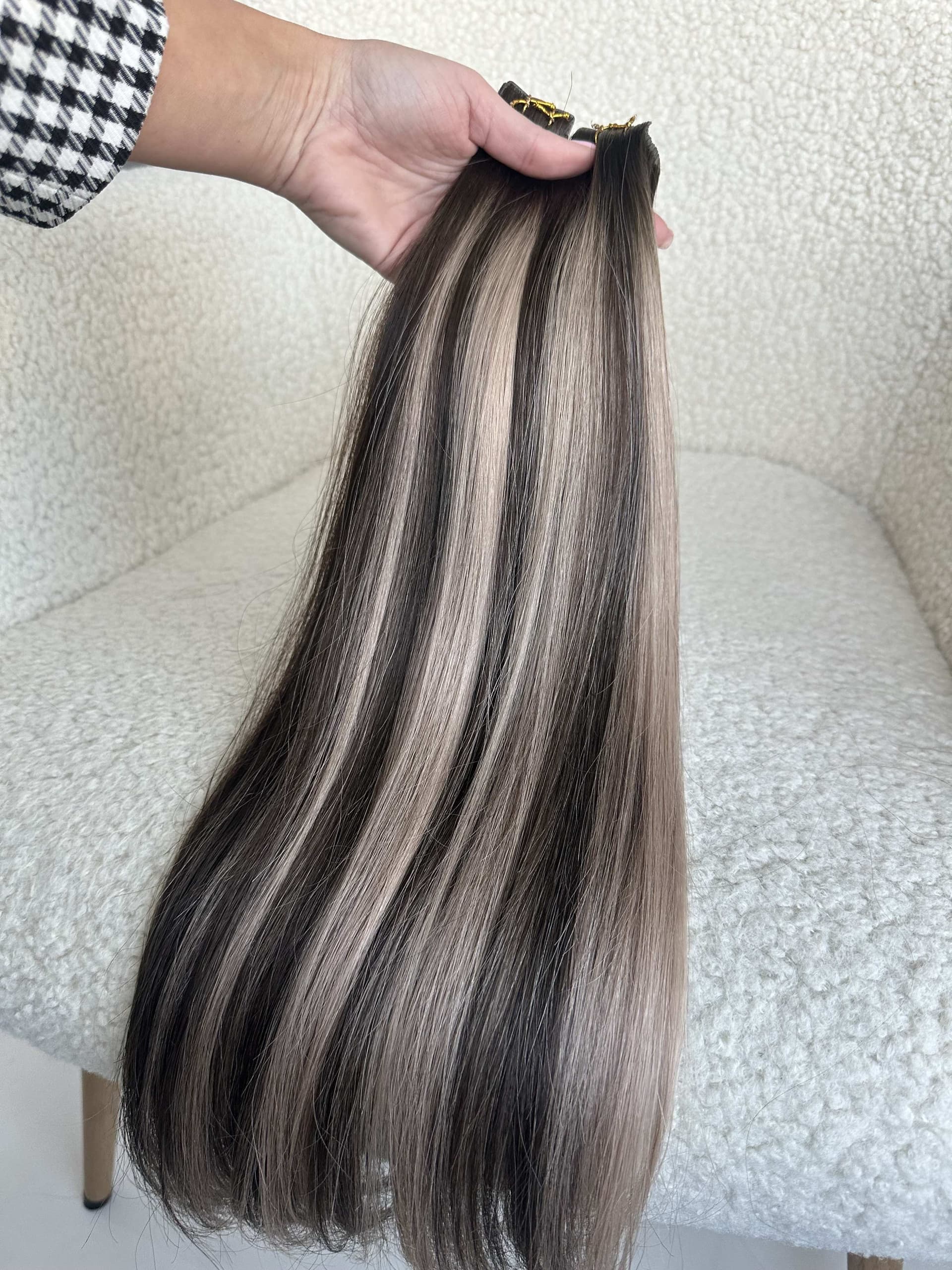 Invisible Tape Balayage Hair Extensions #2/19/2