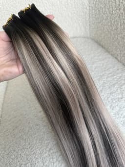 Invisible Tape Balayage Hair Extensions #2/19/2