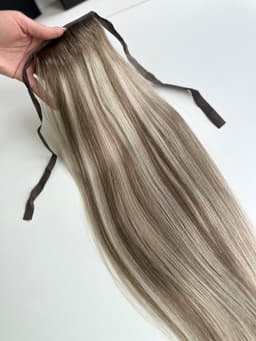 Coada de par White Platinum Balayage #8/Silver/#8