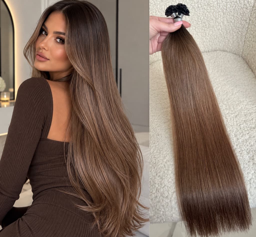 Russian Hair Ombre MICRO KERATIN Extensions #1B/4