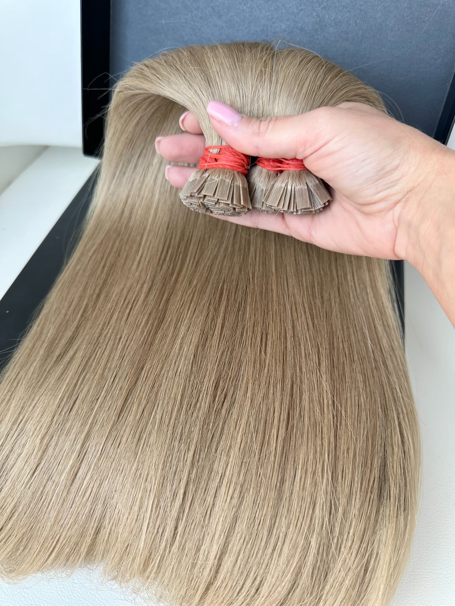 Slawische Keratin-Haarverlängerungen #16 Dunkelblond