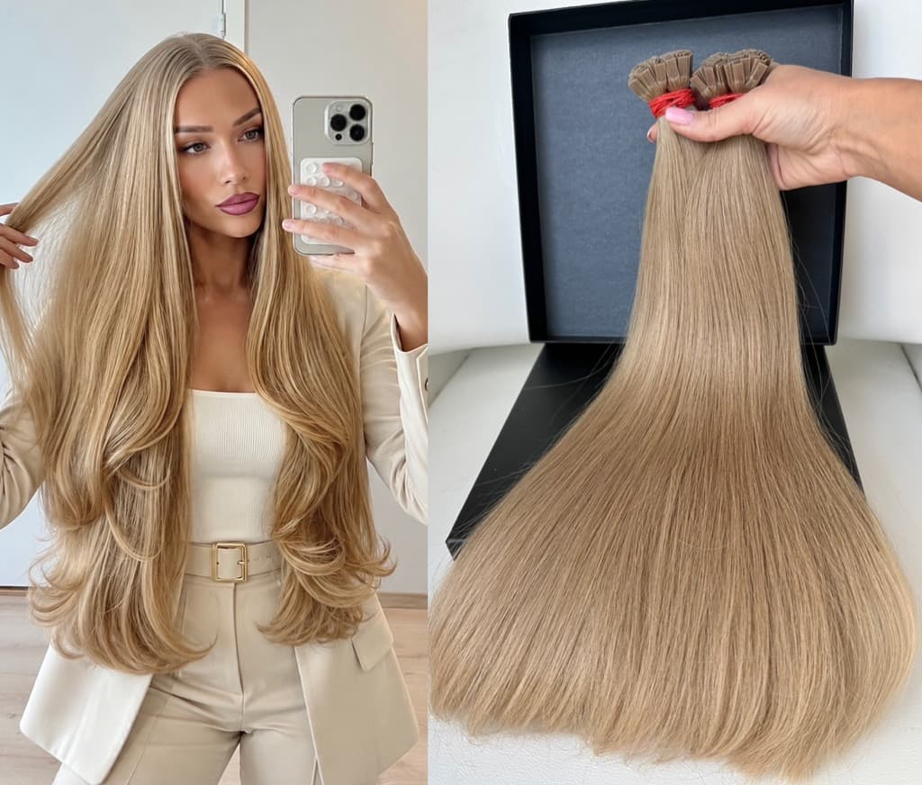 Extensions de cheveux kératine Slaviques #16 Blond Foncé