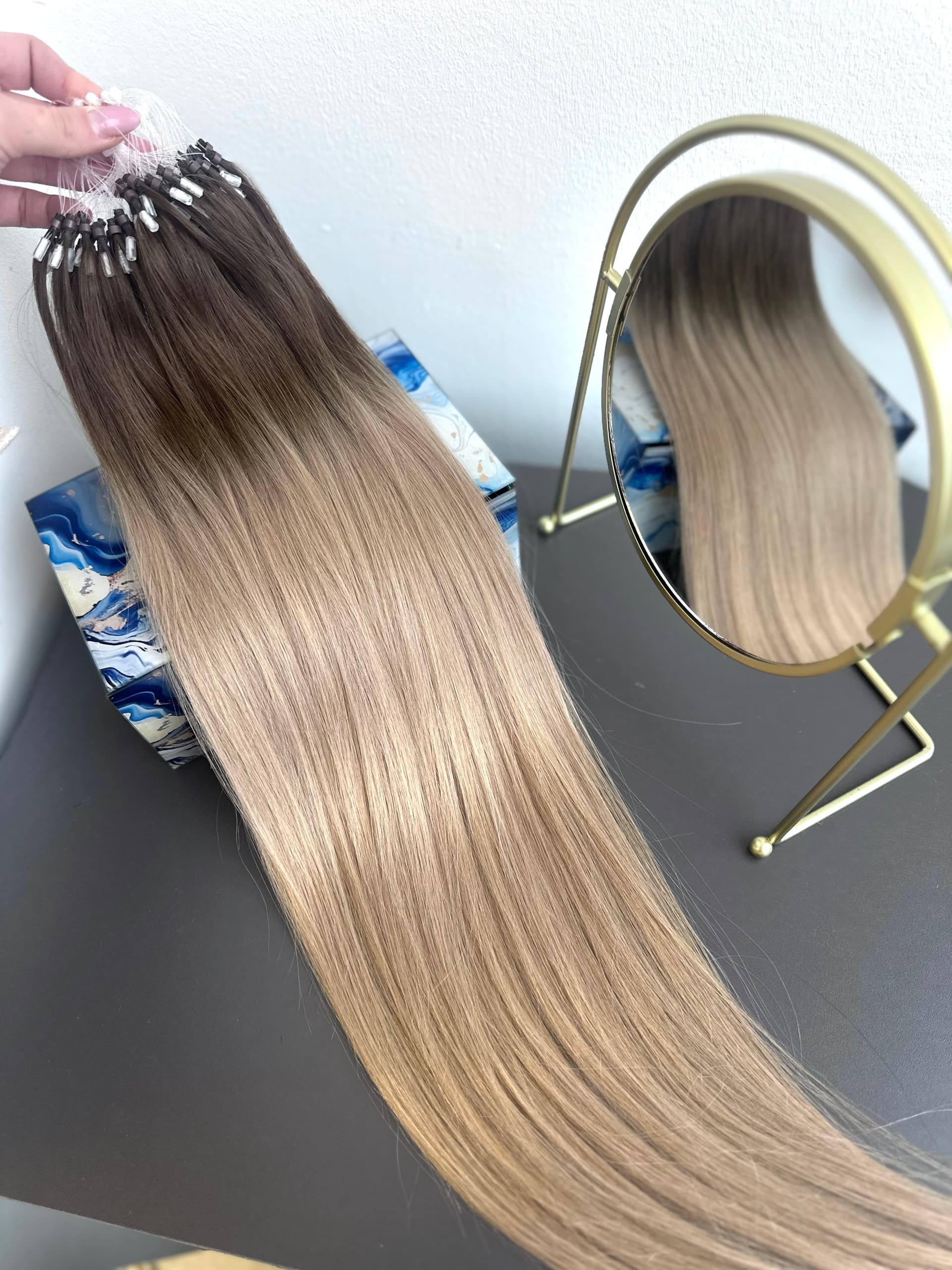 Extensii Microring Luxe Ombre #4/ #20