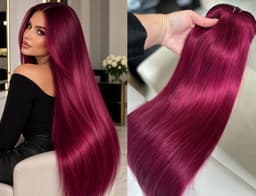 Clip-On Extensions Oskar Burgundy