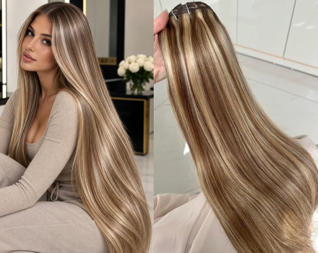 Balayage Satinato con Diamanti Clip-On #6 #24