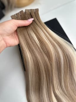 Extensii Invisible Tape Balayage #8/Silver/#8