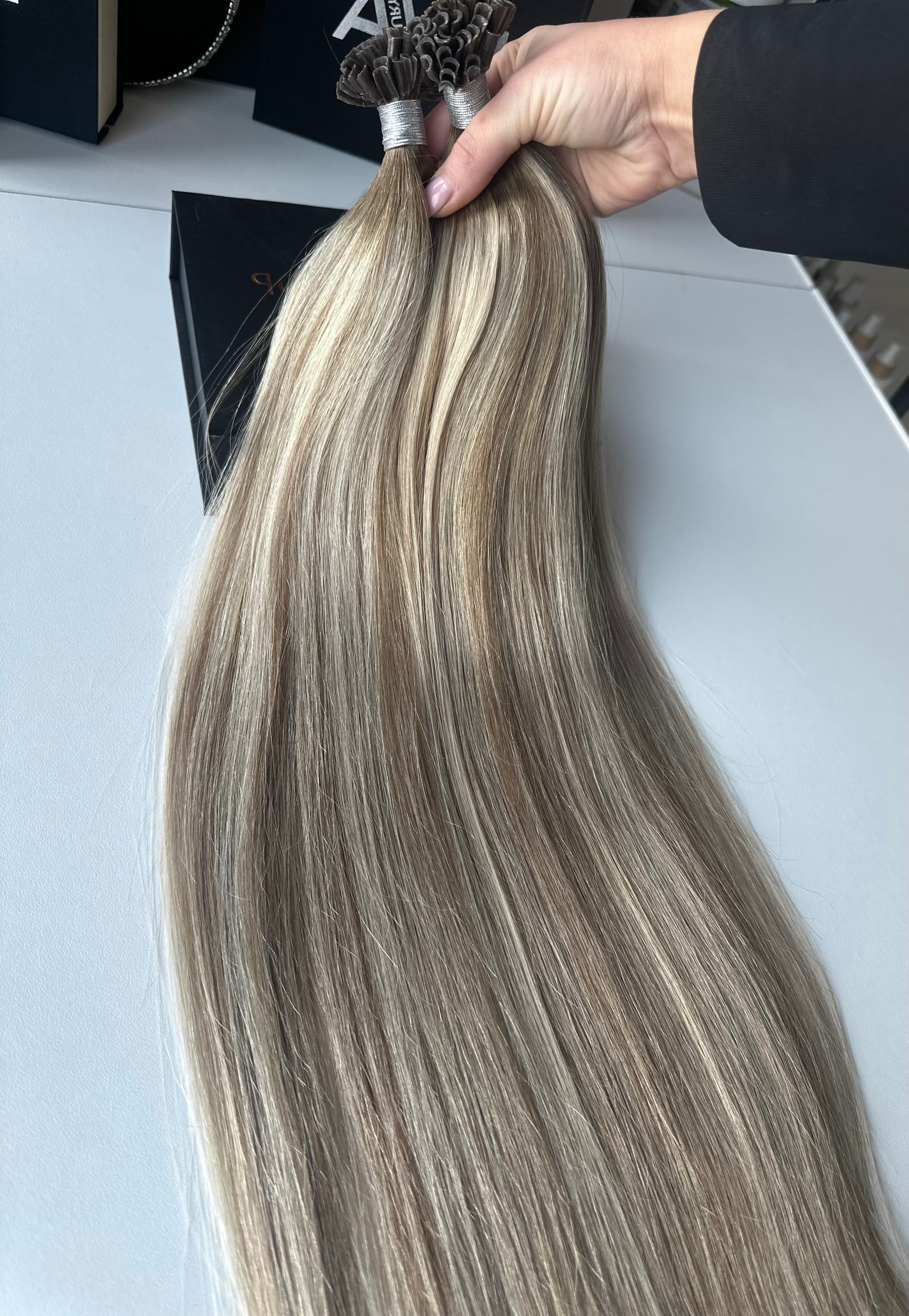 Extensii cheratina Diamond Balayage #8/Silver/8