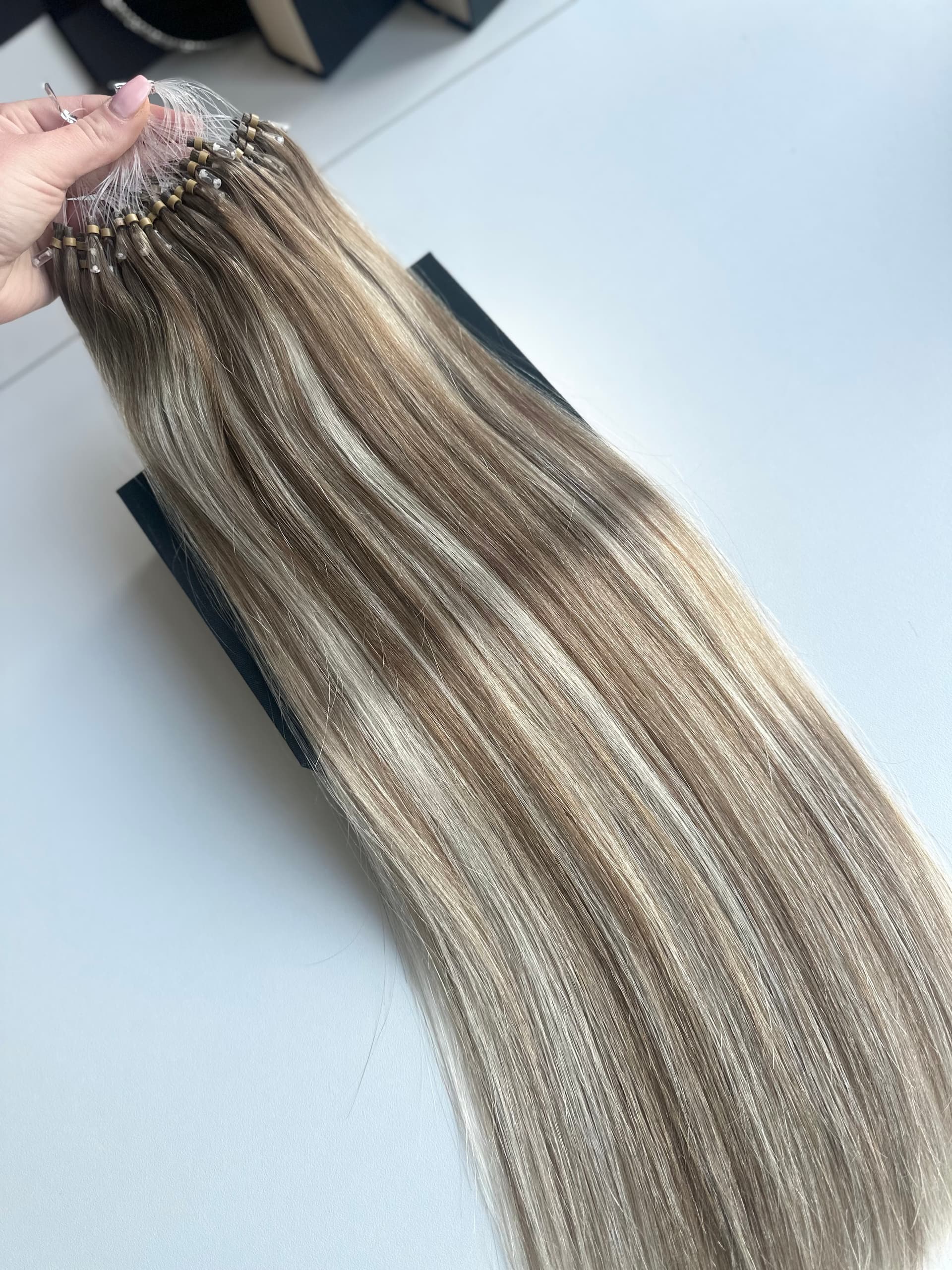 Extensii Microring Diamond Balayage #8/Silver/ #8