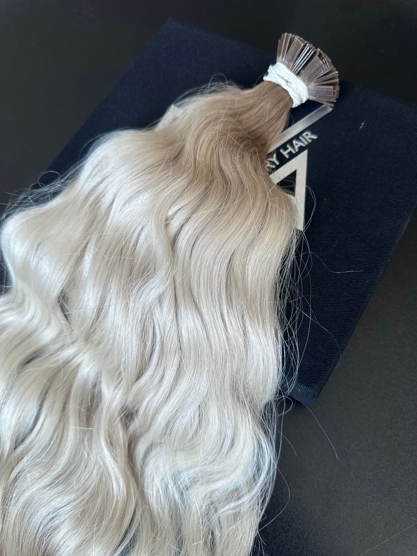 Extensii Cheratina Russian Hair Ombre #8/Silver Ondulat