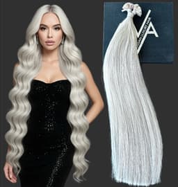 Extensii MICRO KERATINA Russian Hair Blond Grey