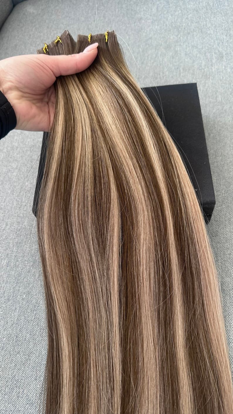 Invisible Tape Extensions Balayage #4/17/4