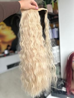 Ponytail Blonde Twisted Wavy