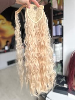 Ponytail Blonde Twisted Wavy