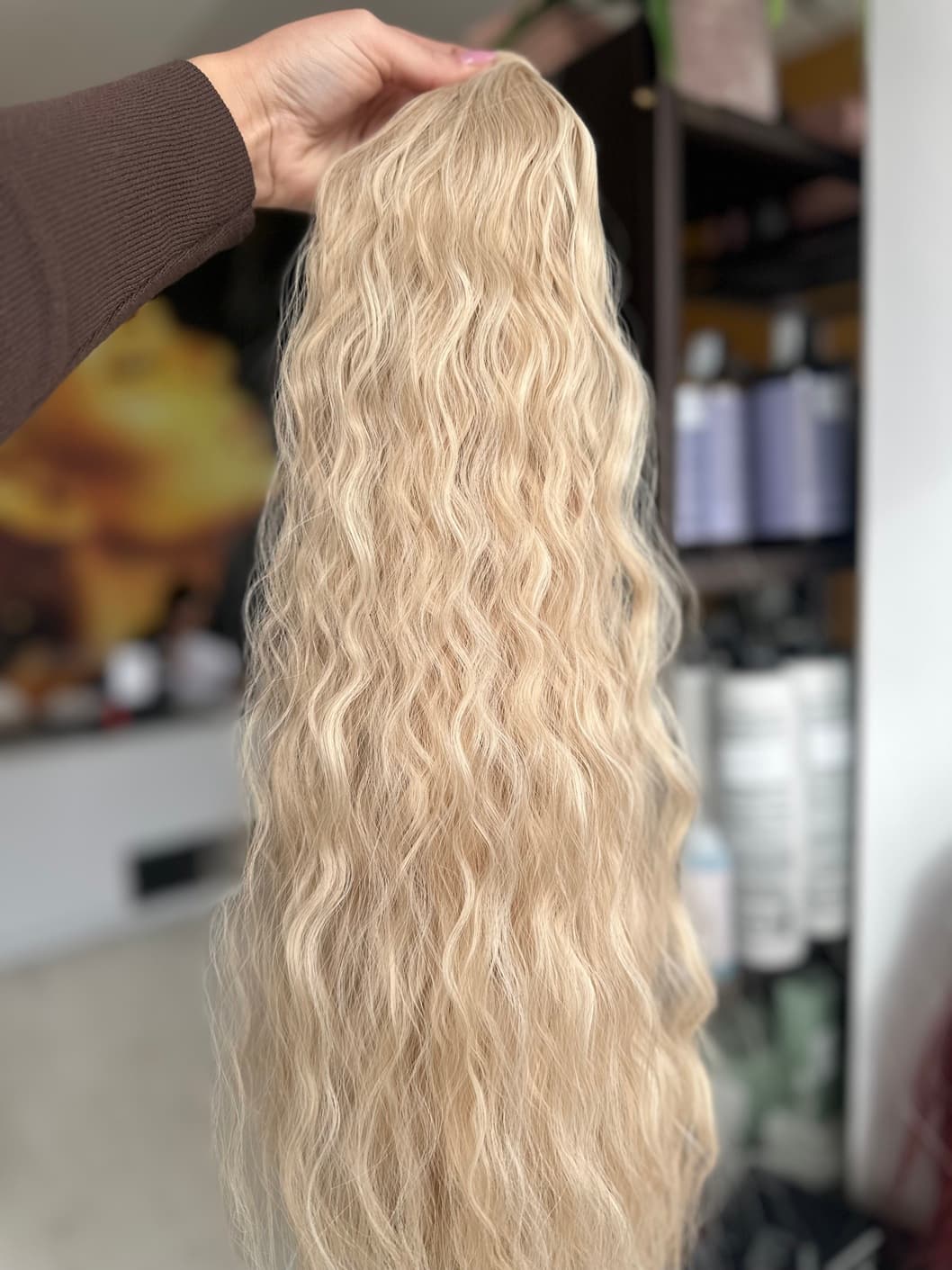 Ponytail Blonde Twisted Wavy
