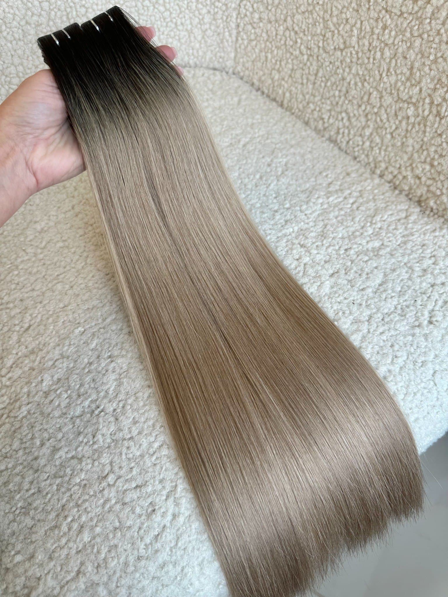 Invisible Tape Ombre Extensions #1B/ #18