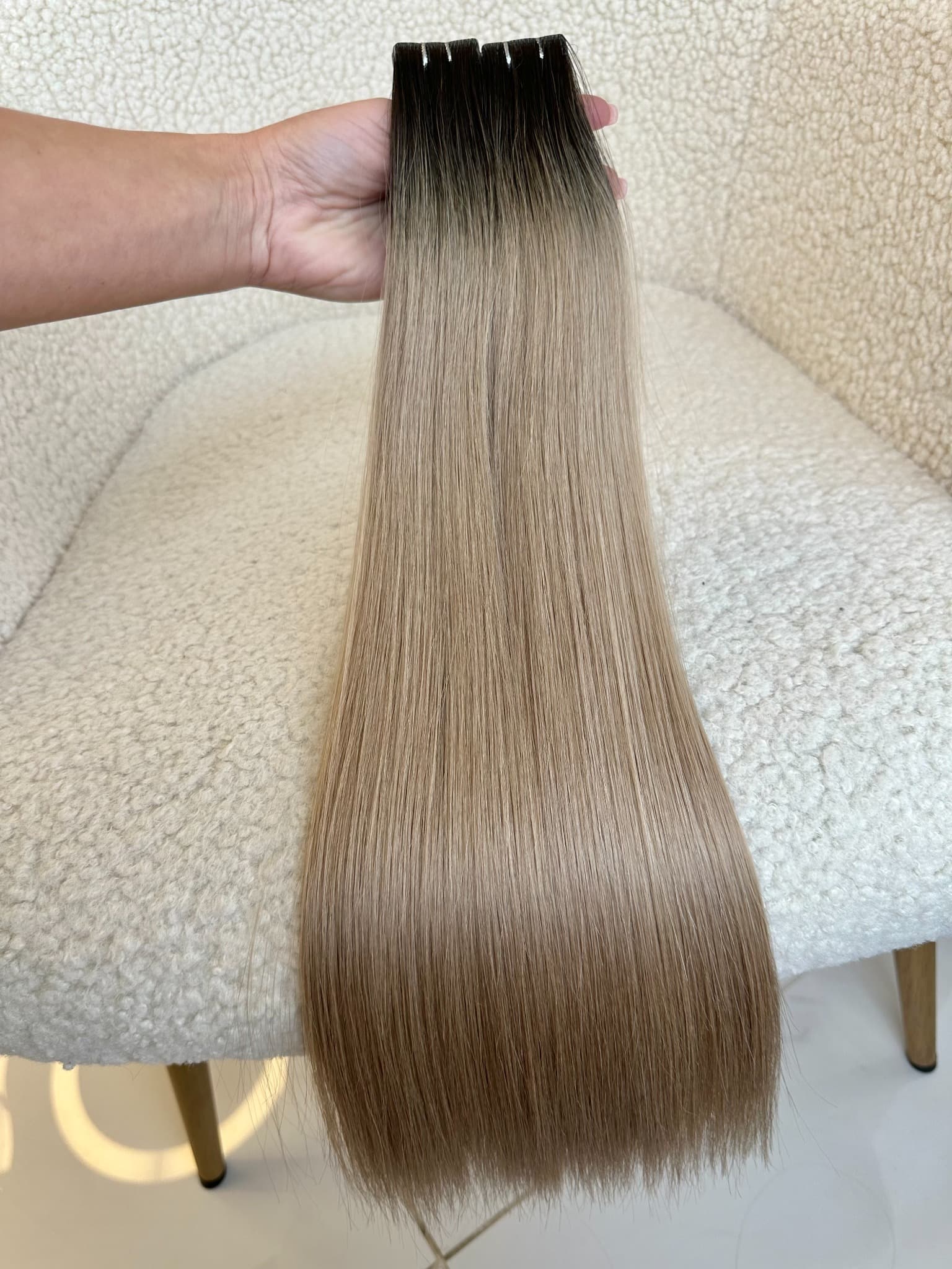 Invisible Tape Ombre Extensions #1B/ #18