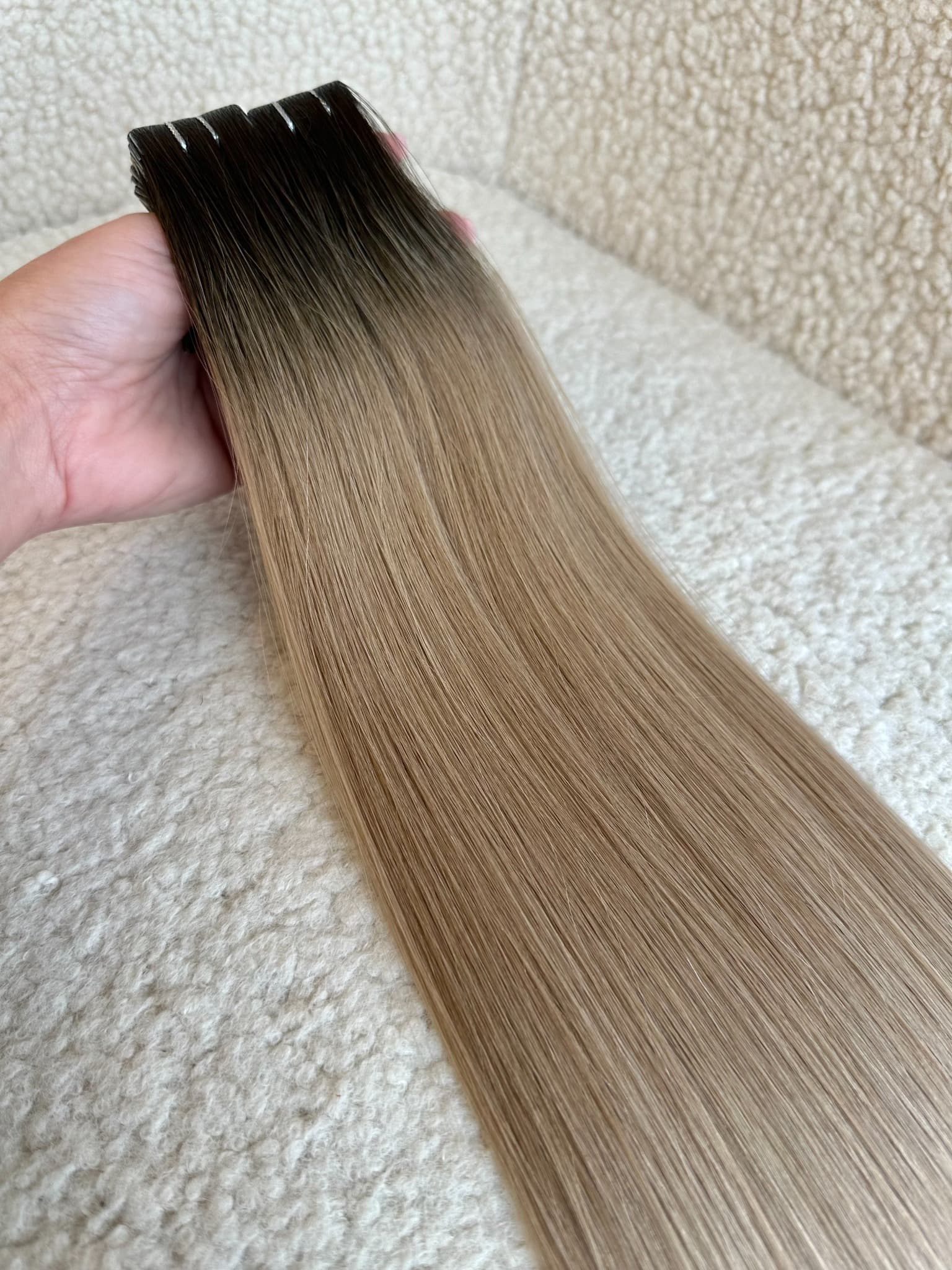 Invisible Tape Ombre Extensions #1B/ #18