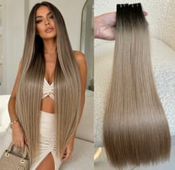 Invisible Tape Ombre Extensions #1B/ #18