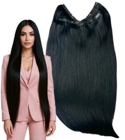 Tresa Eva Hair (4D) Negru Drept #1