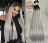 MICRO KERATIN Russian Hair Extensions Ombre #1/Grey