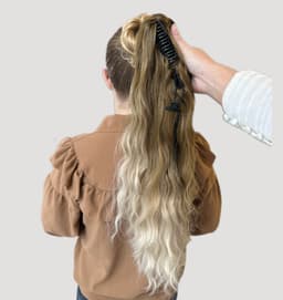 Coada de Par cu Cleste Ombre Blond Bej/ Blond Deschis, 70 cm 