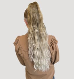 Coada de Par cu Cleste Ombre Blond Bej/ Blond Deschis, 70 cm 