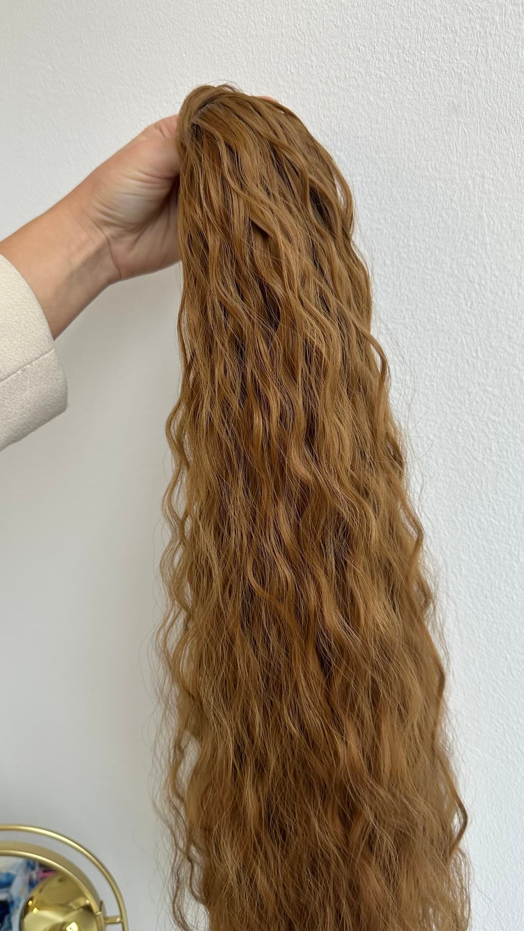 Coada de Par cu scai creata Saten Caramel