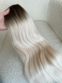 Clip-on Russian Ombre #7/Hellgrau