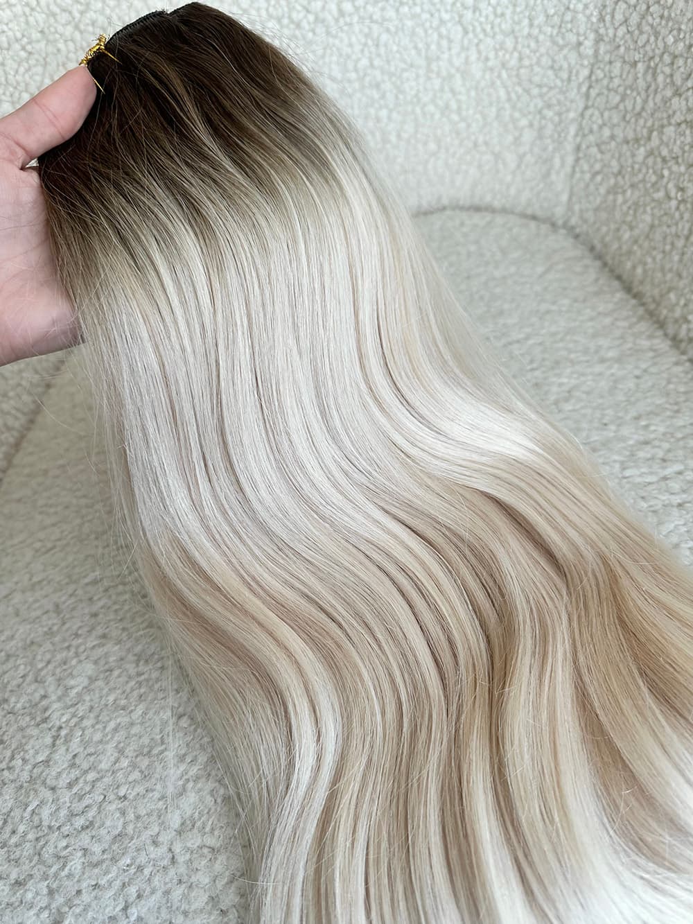 Clip-on Russian Ombre #7/Hellgrau
